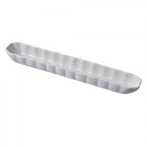 Bílá dlouhá úzká keramická miska na oříšky - 26*4*3 cm 6CE2047 obraz