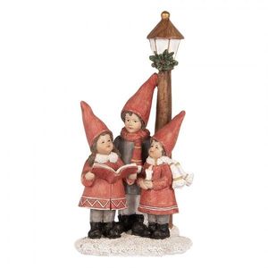 Vánoční dekorace zpívající sbor děti u lampy - 11*8*21 cm 6PR5374 obraz