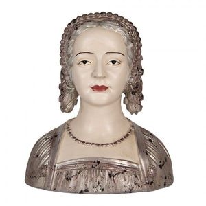 Béžová antik dekorace busta žena se zdobným účesem - 27*15*30 cm 6PR5548 obraz