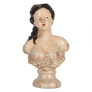 Béžová antik dekorace busta žena v šatech - 12*8*20 cm 6PR5553 obraz
