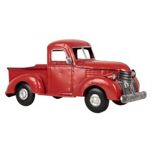 Červený retro model nákladní staré auto - 45*22*21 cm 6Y5812 obraz