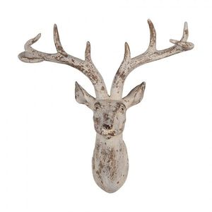Béžová antik nástěnná dekorace Jelen Deer - 33*16*37 cm 6PR5522 obraz