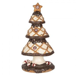 Hnědá dekorace stromek s cukrovinkami Christmas Tree - Ø 22*43 cm 6MG0146 obraz