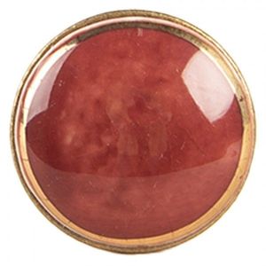 Vínová keramická knopka se zlatým okrajem - Ø 3*3 cm 66281BU obraz