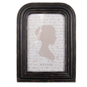 Černý antik fotorámeček s odřením - 15*2*20 cm / 10*15 cm 2F1336 obraz