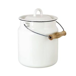 Bílá smaltovaná konvice na mléko Emil´s Enamel Offwhite - Ø 16*22 cm / 3L 690701 obraz