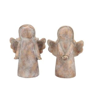 2ks zlatá antik cementová dekorace anděl - 13*9*17 cm 571475 obraz