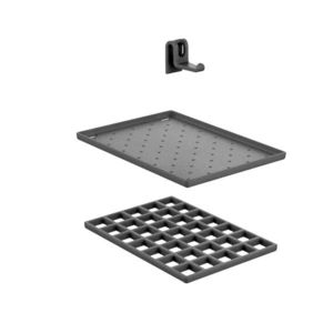 MEREO Odkapávací a pokládací rošt + háčky s upevňovacím příslušenstvím k umyvadlu Multiset (PR7181S 60006000099 obraz