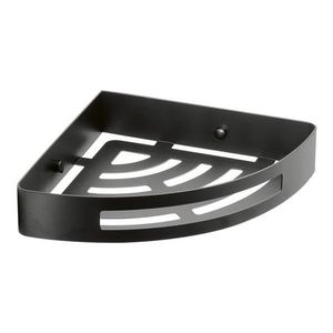 Gedy SMART rohová police do sprchy, 210x45x210mm, černá matná, 247914 obraz