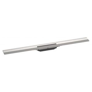 HANSGROHE RainDrain Flex Lineární sprchový žlab s nerezovým roštem 900, ke stěně, zkrátitelný, kartáčovaná nerez 56052800 obraz