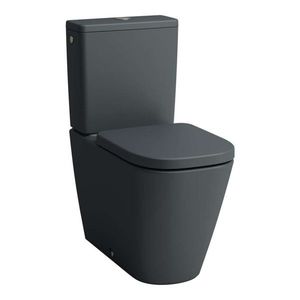 Laufen Meda WC kombi mísa, vario odpad, Rimless, matný grafit H8241117580001 obraz