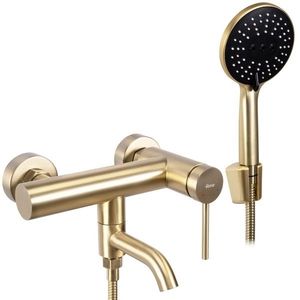 REA Koupelnová baterie Clif matná Brush Gold REA-B4242 obraz
