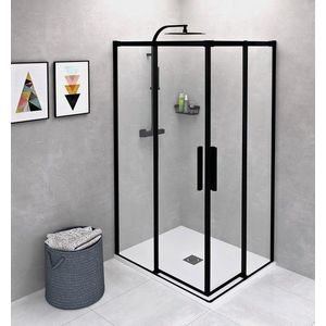 POLYSAN ALTIS BLACK obdélníkový sprchový kout 1000x900 L/P varianta, rohový vstup, čiré sklo AL1512BAL1592B obraz