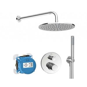 IDEAL STANDARD CeraTherm Sprchový set s termostatem pod omítku, s tělesem, průměr 30 cm, chrom A7573AA obraz