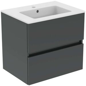 IDEAL STANDARD Eurovit Skříňka s umyvadlem, 55x60x44 cm, 2 zásuvky, lesklá šedá R0572TI obraz