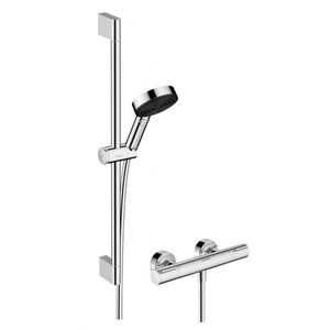 HANSGROHE Pulsify Select S Sprchový set s termostatem, 3 proudy, EcoSmart, chrom 24272000 obraz