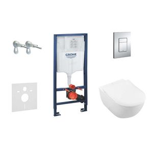 GROHE Rapid SL Set předstěnové instalace, klozetu a sedátka Subway 2.0, DirectFlush, SoftClose, CeramicPlus a tlačítka Skate Cosmo, chrom 38528SET-KI obraz