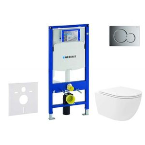 GEBERIT Duofix Set předstěnové instalace, klozetu Oudee Vortex a sedátka softclose, tlačítko Sigma01, lesklý chrom SANI11CA1152 obraz
