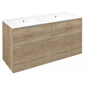 SAPHO CIRASA umyvadlová skříňka s dvojumyvadlem 121x66x46cm, dub alabama CR121-2222-21 obraz