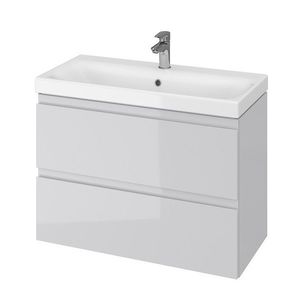 CERSANIT SET 978 MODUO SLIM 80 ŠEDÁ DSM (SKŘÍŇKA + UMYVADLO) S801-224-DSM obraz