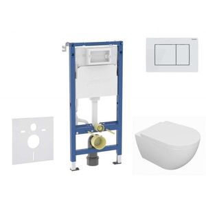GEBERIT Duofix Set předstěnové instalace, klozetu Oudee a sedátka softclose, tlačítko Delta30, alpská bílá SANI11CA3132B obraz