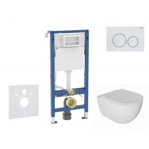 GEBERIT Duofix Set předstěnové instalace, klozetu Oudee a sedátka softclose, tlačítko Delta20, alpská bílá SANI11CA3138B obraz