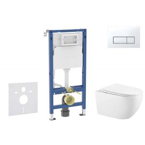 GEBERIT Duofix Set předstěnové instalace, klozetu Gaia a sedátka softclose, tlačítko Delta50, alpská bílá SANI11CA3144B obraz
