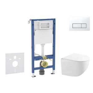 GEBERIT Duofix Set předstěnové instalace, kompaktního klozetu Gaia a sedátka softclose, tlačítko Delta50, alpská bílá SANI11CA3151B obraz