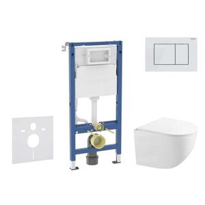 GEBERIT Duofix Set předstěnové instalace, kompaktního klozetu Gaia a sedátka softclose, tlačítko Delta30, alpská bílá SANI11CA3153B obraz