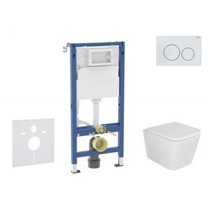 GEBERIT Duofix Set předstěnové instalace, klozetu Arkas I sedátka softclose, tlačítko Delta20, alpská bílá SANI11CA3160B obraz