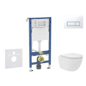 GEBERIT Duofix Set předstěnové instalace, kompaktního klozetu Oudee Vortex a sedátka softclose, tlačítko Delta50, alpská bílá SANI11CA3170B obraz