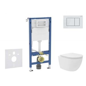 GEBERIT Duofix Set předstěnové instalace, kompaktního klozetu Oudee Vortex a sedátka softclose, tlačítko Delta30, alpská bílá SANI11CA3172B obraz