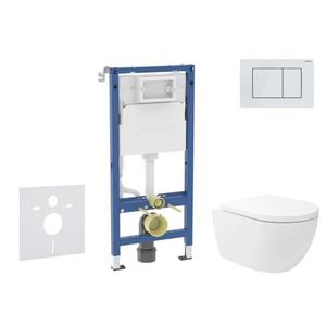 GEBERIT Duofix Set předstěnové instalace, klozetu Oudee Vortex a sedátka softclose, tlačítko Delta30, alpská bílá SANI11CA3183B obraz