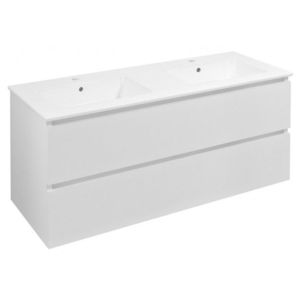 Sapho EZARA dvojumyvadlová skříňka 120x55x46cm, bílá lesk, EZ121-3030 obraz