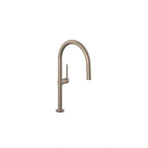 KLUDI Reef Dřezová baterie s výsuvnou sprškou, kartáčovaný bronz 50851N175 obraz