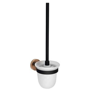 SAPHO LARISSA WC štětka závěsná, mléčné sklo, černá/měď mat WS008BC obraz