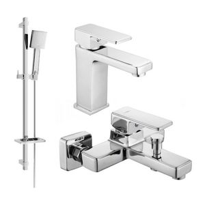 MEXEN/S Cetus DQ45 SET vanová a umyvadlová baterie, chrom 744303DQ45-00 obraz