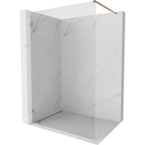 MEXEN/S Lunar Sprchová zástěna WALK-IN levá 100 x 200, transparent 8 mm, měď kartáčovaná 830-100-000-65-00-L obraz