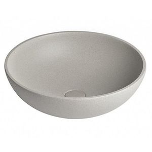 SAPHO TURF betonové umyvadlo na desku, včetně výpusti, Ø 44cm, bílý pískovec AR437 obraz