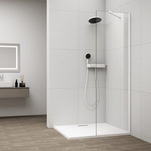POLYSAN ESCA WHITE MATT jednodílná sprchová zástěna k instalaci ke stěně, sklo čiré, 600 ES1060-03 obraz