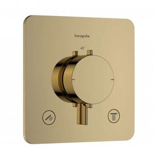 HANSGROHE Ecostat Comfort Q Termostatická baterie pod omítku, pro 2 spotřebiče, leštěný vzhled zlata 33713990 obraz