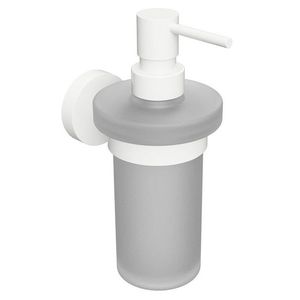 SAPHO X-ROUND WHITE dávkovač mýdla 230ml, mléčné sklo, bílá mat XR101W obraz