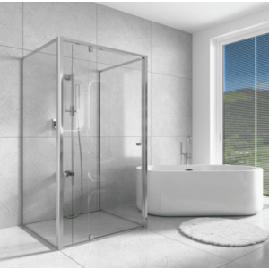 H K Třístěnný sprchový kout Style U3 80x90x80 L/P varianta včetně sprchové vaničky z litého mramoru SE-STYLEU3809080/THOR-9080 obraz