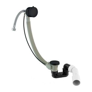 OLSEN SPA Vanový sifon s napouštěním přes přepad, černá barva BAHATK132SBL obraz