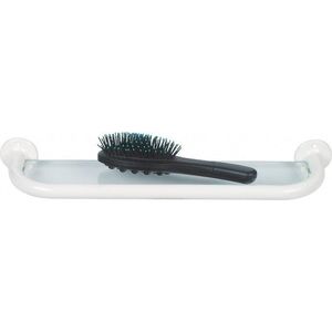 AQUALINE WHITE LINE polička se sklem 40cm, bílá 8001 obraz