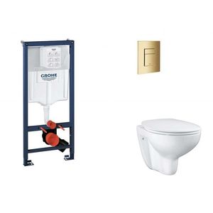 GROHE Rapid SL Set předstěnové instalace, klozetu, sedátka SoftClose a tlačítka Skate Cosmopolitan, Cool Sunrise SANI11BB4122 obraz