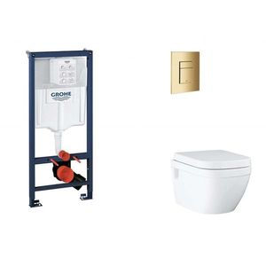 GROHE Rapid SL Set předstěnové instalace, klozetu, sedátka SoftClose a tlačítka Skate Cosmopolitan, Cool Sunrise SANI11BB4132 obraz