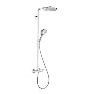 HANSGROHE Raindance S Sprchový set s termostatem, průměr 24 cm, 3 proudy, EcoSmart, chrom 28823000 obraz