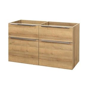 Mereo Mailo, koupelnová skříňka 121 cm, dub Riviera, chrom madlo CN523S obraz