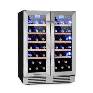 Klarstein Vinovilla Duo 42, vinotéka, 126 l/42 lahví, 2 zóny, 3 barvy LED osvětlení, skleněné dveře obraz
